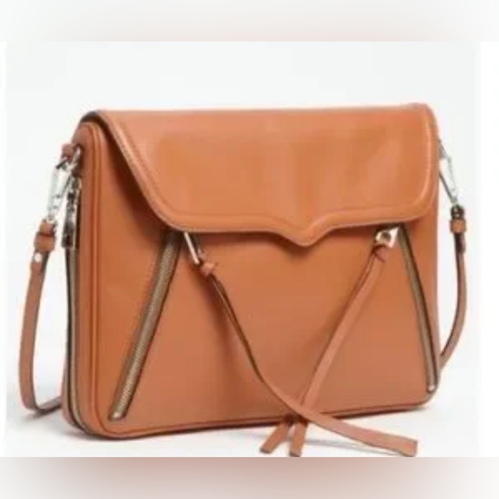 Rebecca Minkoff Brown Leather Bag with Silver Detail